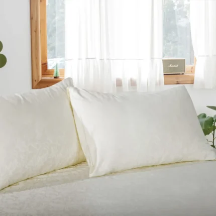 طقم أكياس مخدة من قماش جاكار القطني والخيزراني