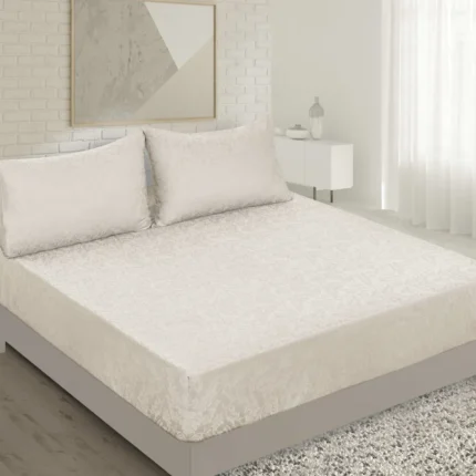 شرشف مطاط من قماش جاكار القطني والخيزراني